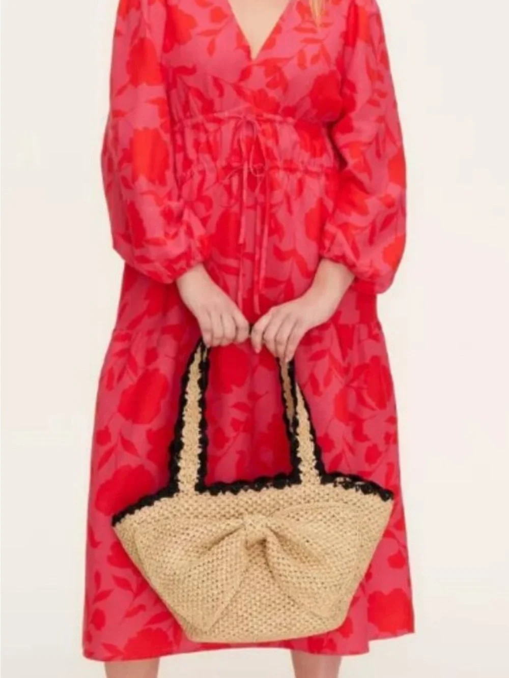 Kate Spade NY Raffia Bow Tote Bag